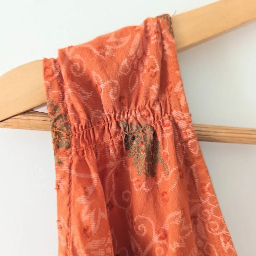 Backwoods 100% Cotton V-Neck Sleevless Tie Waist Cotton Sun Dress - Picture 7 of 15